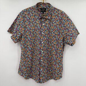 Bonobos Men’s Slim Fit Stretch Button Down Shirt Tiger Floral Print XL